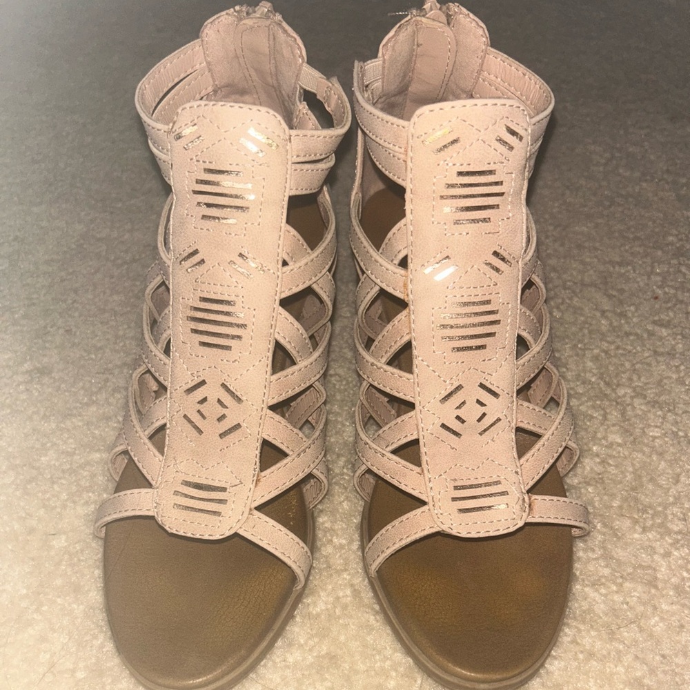 MIA Blush Cutout Sandals